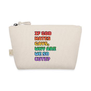Cute Pride Rainbow Tee - Organic Pouch - nature - Front
