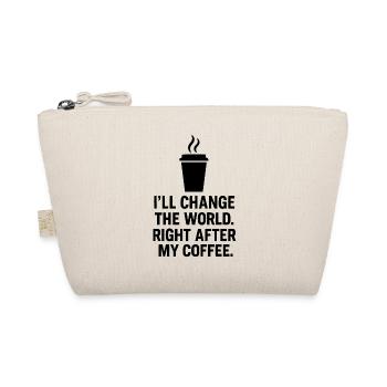 Motivational Coffee Saying - Organic Pouch - nature - Front