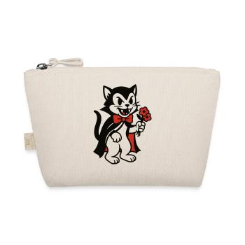 Chat Dracula avec bouquet de fleurs - Trousse biologique - nature - Devant