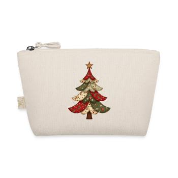 Vintage Patchwork Christmas Tree – Cozy Qui - Organic Pouch - nature - Front