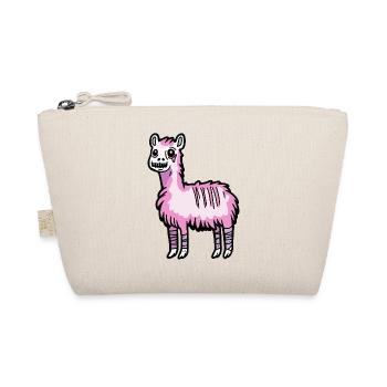 Alpaka Llama Halloween Comic Lustig - Bio-Täschchen - Natur - Vorne