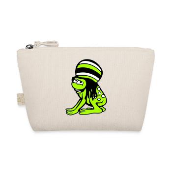 Frosch Reggae Musik Rasta Haare Mütze Jamaika Fun - Bio-Täschchen - Natur - Vorne