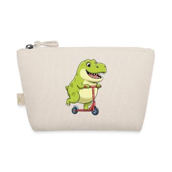 Cute Dino T-Rex Scooter Scooter Cartoon Kids - Organic Pouch - nature - Front