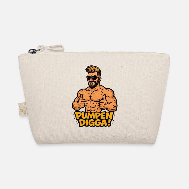 PUMPS DIGGA Cartoon Bodybuilder Organic Pouch