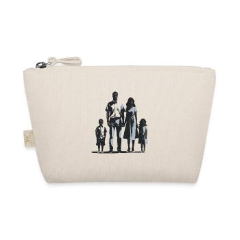 Family of 4 - Cool Silhouette Logo - Organic Pouch - nature - Front
