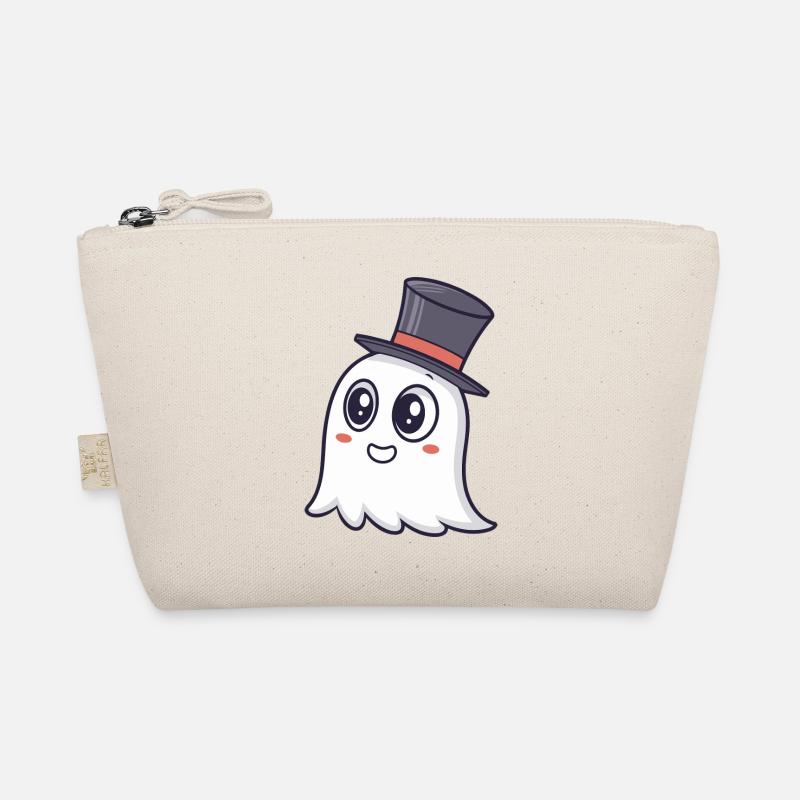 Chic Ghost Top Hat Organic Pouch