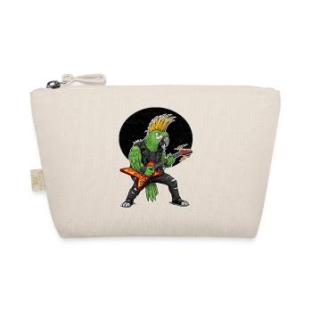 Punk Parrot with Flame Guitar - Organic Pouch - nature - Front