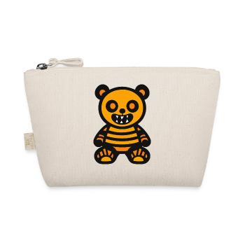 Bear Halloween Zombie - Organic Pouch - nature - Front