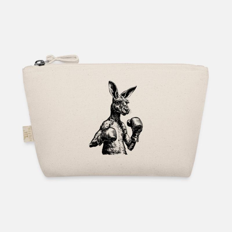 Känguru mit Boxhandschuhen schwarz :) Bio-Täschchen