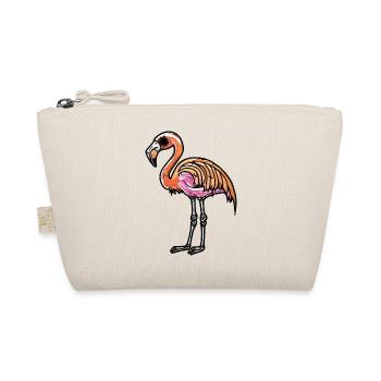 Flamingo Halloween Zombie - Organic Pouch - nature - Front