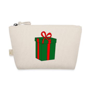Cadeau vert avec ruban rouge - Trousse biologique - nature - Devant