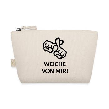 Weiche Von Mir! (Kreuz / Bibel / Religion / 1C) - Bio-Täschchen - Natur - Vorne