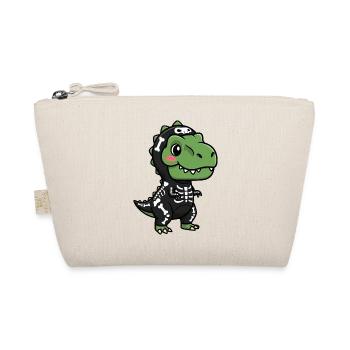 Funny T-Rex Skeleton Halloween Disguise - Organic Pouch - nature - Front