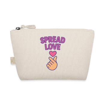 K-POP Spread Love: Heart Hand Gesture - Organic Pouch - nature - Front