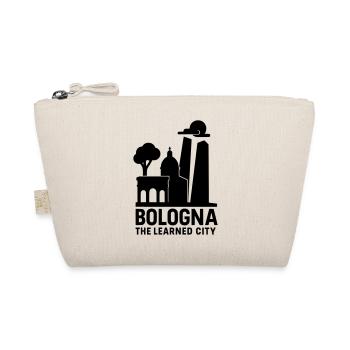 Bologna Italy Silhouette - Organic Pouch - nature - Front