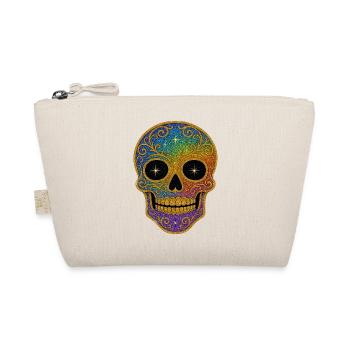 Rainbow Skull Design - Organic Pouch - nature - Front