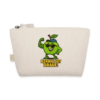 Apple - pithy in a good mood Caricature - Organic Pouch - nature - Front