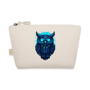 Glowing Rune Owl Night - Organic Pouch - nature - Front