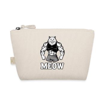 Meow Gym Cat - Funny Bodybuilding Humor - Organic Pouch - nature - Front