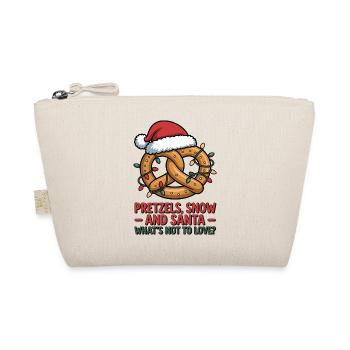 Bretzel festif avec chapeau de Père Noël et lumière de Noël - Trousse biologique - nature - Devant