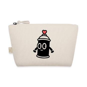 Graffiti Spray Can | Street art with heart - Organic Pouch - nature - Front