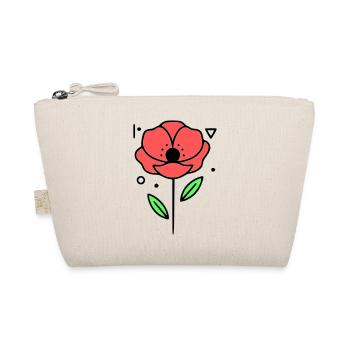 Poppy-Poppies-Minimalist-Line-Art-3 - Organic Pouch - nature - Front