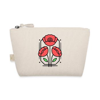 Poppy Poppies Minimalist Line Art 8 - Organic Pouch - nature - Front