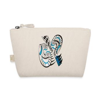 Motif de croix abstraite bleu-noir - Trousse biologique - nature - Devant