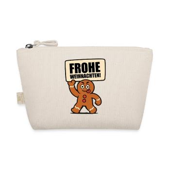 Gingerbread Man Merry Christmas - Organic Pouch - nature - Front