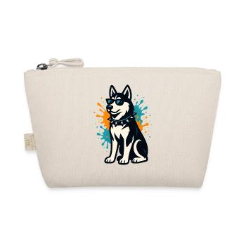 Husky sibérien en graffiti à la bombe avec des lunettes de soleil - Trousse biologique - nature - Devant