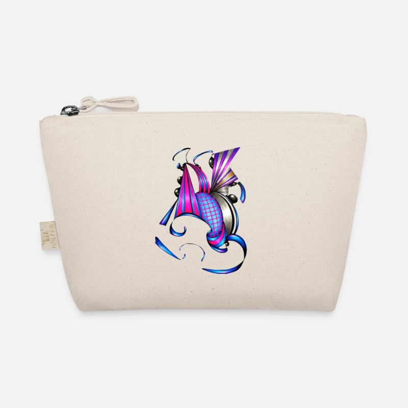 Farbige Spiral- und Fächerkunst Bio-Täschchen