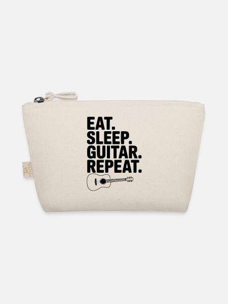 Eat. Sleep. Guitar. Repeat. - Organic Pouch - nature - Front