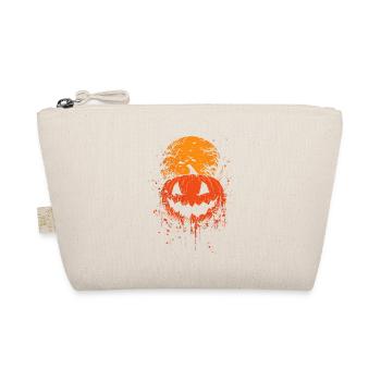 Halloween Pumpkin & Blood Moon – Scary Design - Organic Pouch - nature - Front