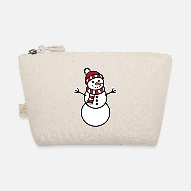 Schneemann - Bio-Täschchen - Natur