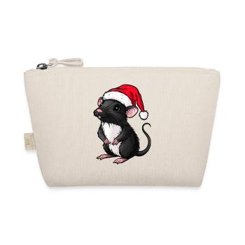 Weihnachten Ratte - Bio-Täschchen - Natur - Vorne