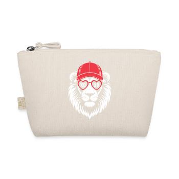 Lion XO Hearts Cap - Organic Pouch - nature - Front