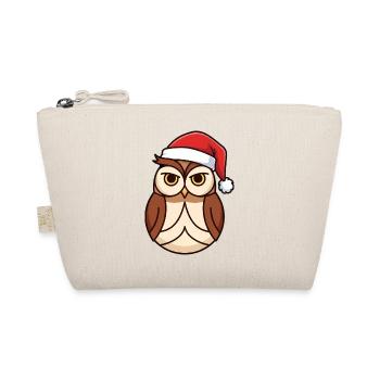 Süße minimalistische Eule Weihnachtskunst Cartoon - Bio-Täschchen - Natur - Vorne