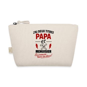 Papa Menuisier cadeau fête des pères Noël - Trousse biologique - nature - Devant