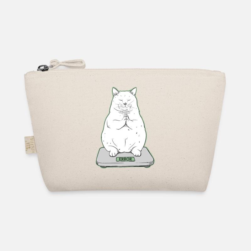 Dicke Katze im Meditationsmodus - Bio-Täschchen - Natur