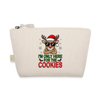 Just for the cookies, reindeer with sunglasses - Organic Pouch - nature - Front