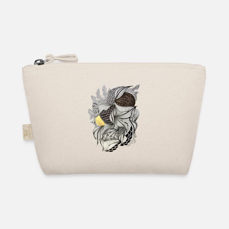 Leaf Fabric Feather Light Pattern Organic Pouch