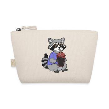 Chilled Raccoon with Sunglasses - Organic Pouch - nature - Front