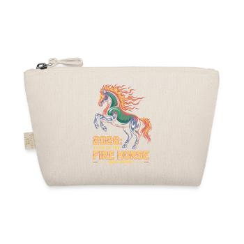 Fire Horse 2026 Burn Bright New Year Design - Organic Pouch - nature - Front