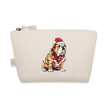 Christmas English Bulldog - Organic Pouch - nature - Front
