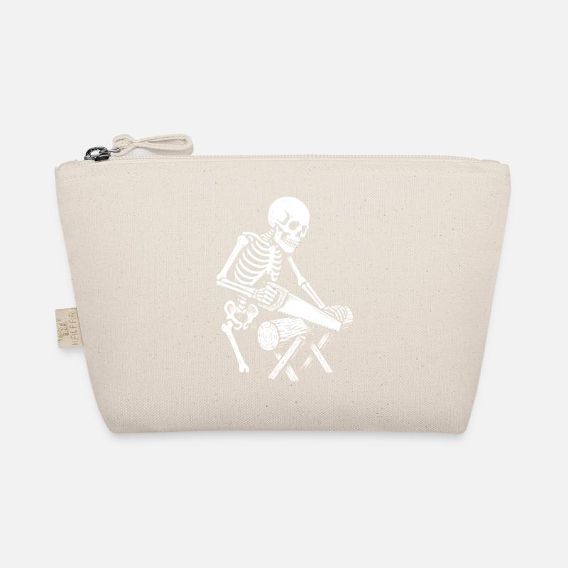Skeleton Lumberjack Chainsaw Scene Organic Pouch