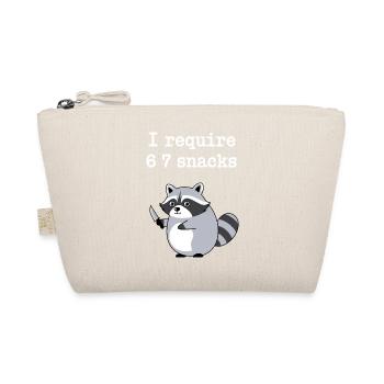 6-7 Internet Meme Cooler 6 7 Raccoon - Organic Pouch - nature - Front