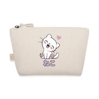 Neko Kuschelkatze Herzchen - Bio-Täschchen - Natur - Vorne
