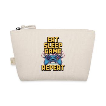 Eat Sleep Game Repeat - Organic Pouch - nature - Front