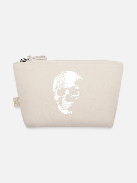 Skull with Celtic knot - Organic Pouch - nature - Front