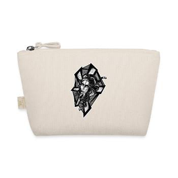 Schwarz-weißes Gorgon-Design Nr. 9 - Bio-Täschchen - Natur - Vorne